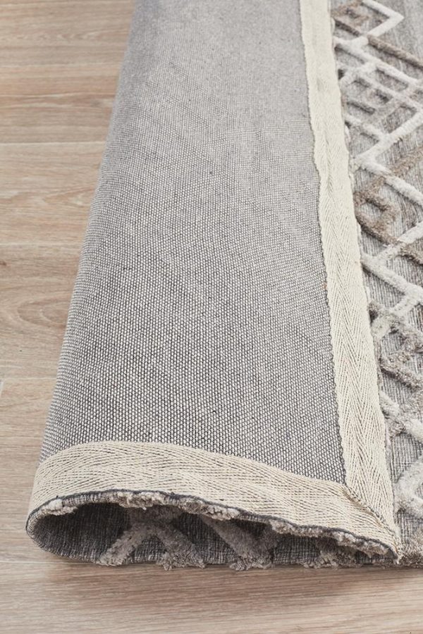 Silver Clear-Cut Modern Rug