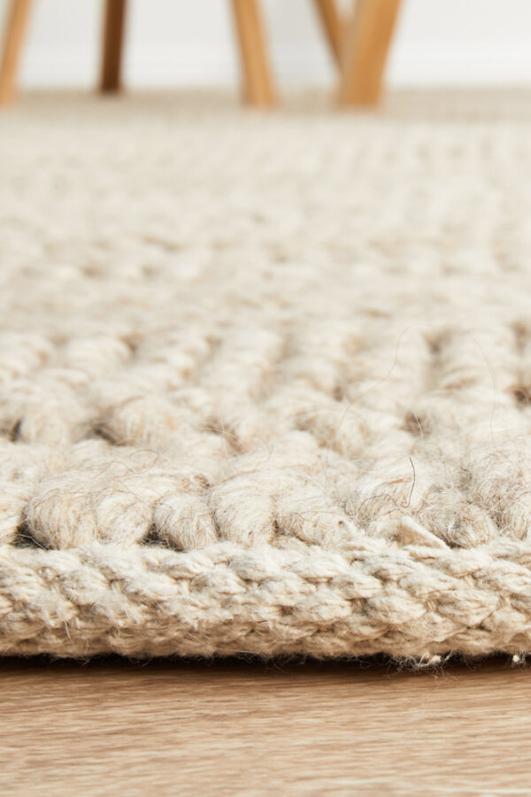 Viscose + Wool Rug Side View Profile