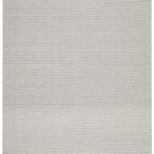 Viscose Wool Striped Grey White Rug Profile