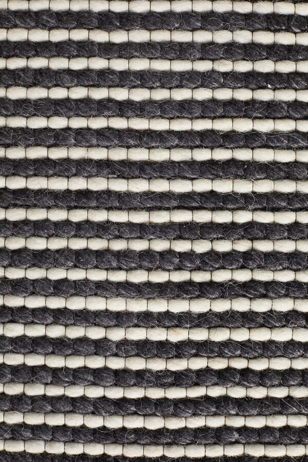 Viscose Wool Striped Rug Close up Photo
