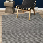 Viscose Wool Striped Rug Design