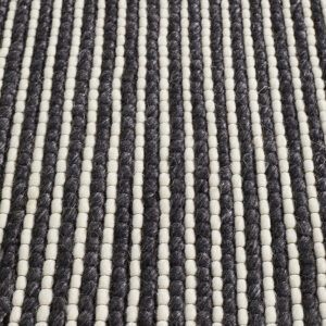 Viscose Wool Striped Rug side design