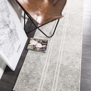White Grey | Tribal Area Rug Runner
