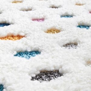 Polka Multi Rug with carved polka dot design
