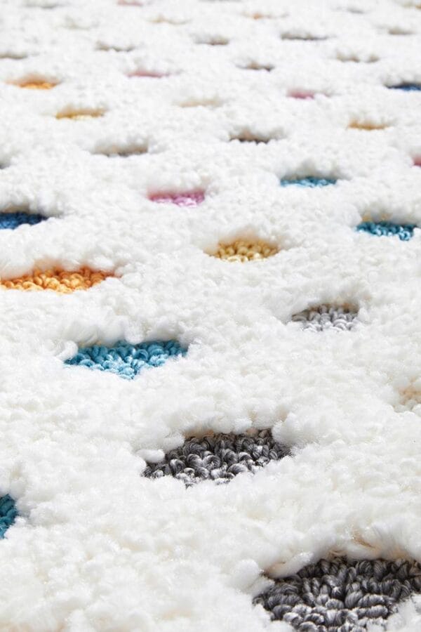 Polka Multi Rug with carved polka dot design