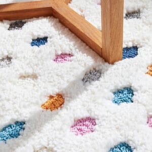 Polka Multi Rug Close up photo