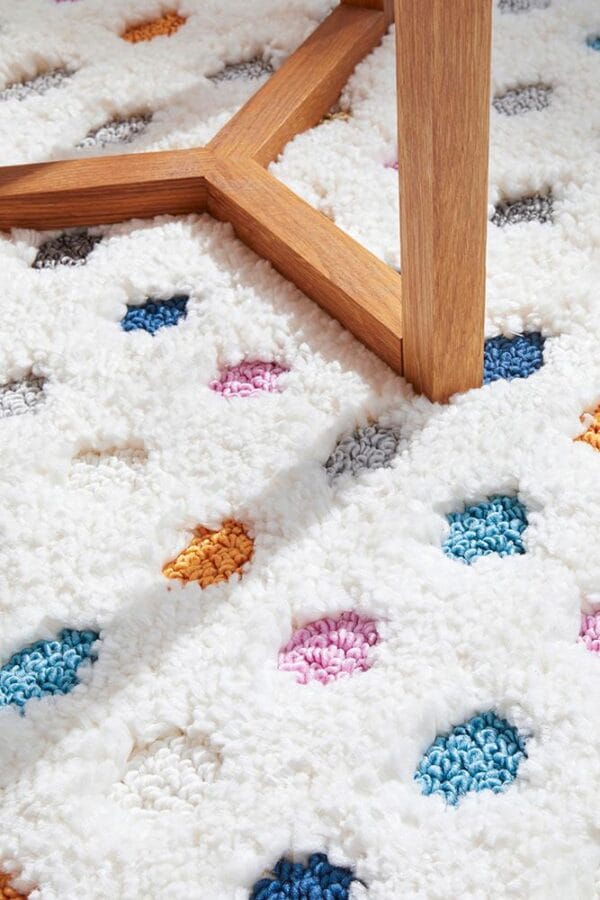 Polka Multi Rug Close up photo