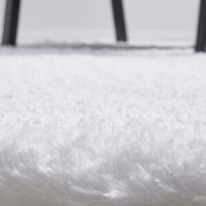Angel White shag Side Pile View