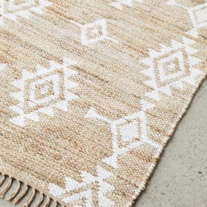 Hand Loomed Rug Fringed Edge