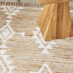 Hand Loomed Rug Close up Photo Design
