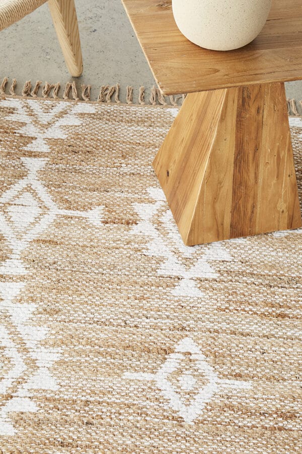 Hand Loomed Rug Close up Photo Design