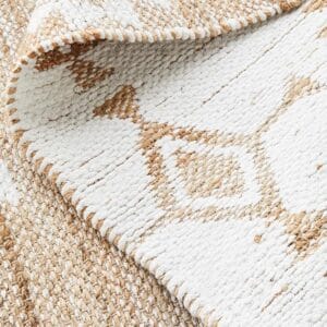 Hand Loomed Rug Back of rug View