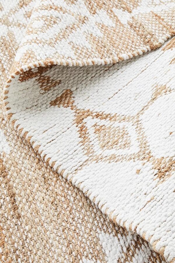 Hand Loomed Rug Back of rug View