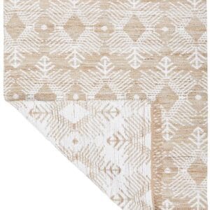 Hand Loomed Patterned Rug Reversable Rug
