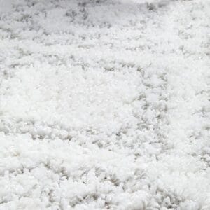 White Pattern Shag Rug