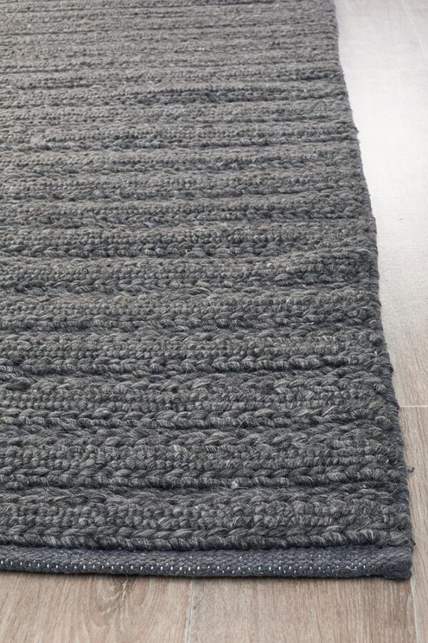 Handwoven Charcoal Rug Design