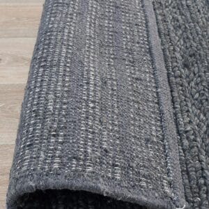 Handwoven Charcoal Rug Backing Of Rug