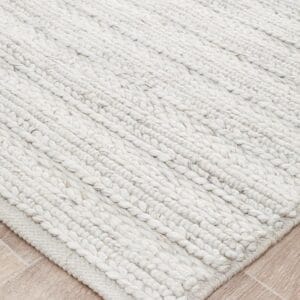 Handwoven Ivory Rug Corner Profile