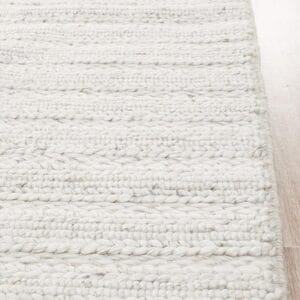 Handwoven Ivory Rug Side Profile
