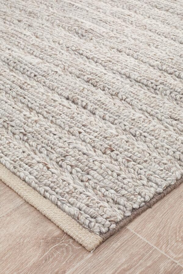 Handwoven Natural Rug Corner Design