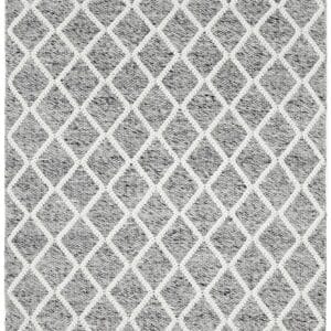 Grey White Wool Blend Rug Pattern