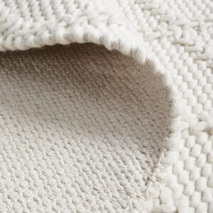 White Wool Blend Rug Backing