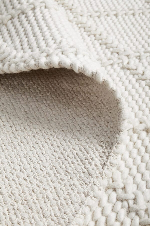 White Wool Blend Rug Backing