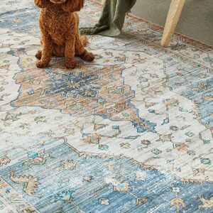 Shaded Blue Centre Rug Design