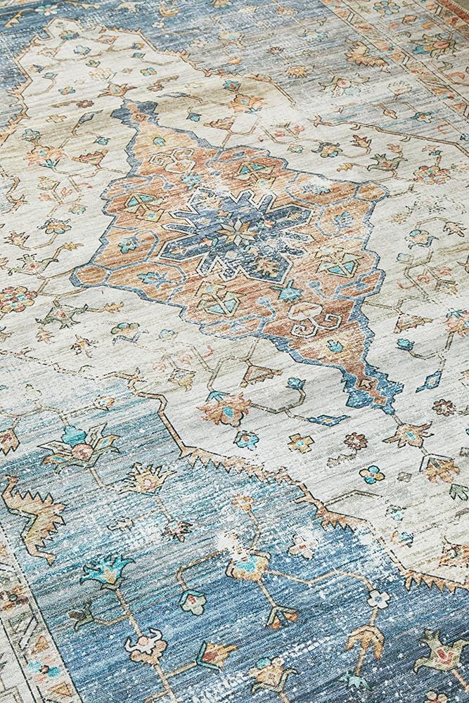 Centre Rug Designs Shaded Blue Centre Rug | Lasting Beauty | Free Shipping