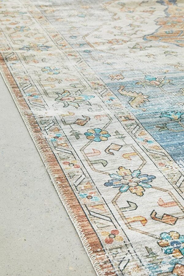 Shaded Blue Centre Rug Side View