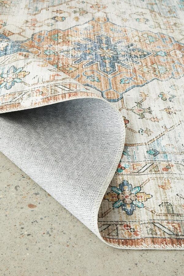 Shaded Blue Centre Rug Backing