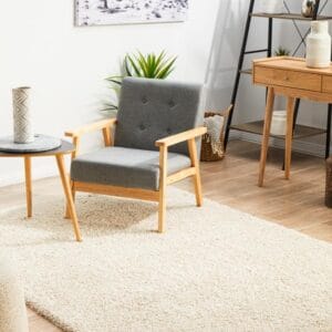Cream Shag Pile Rug Design