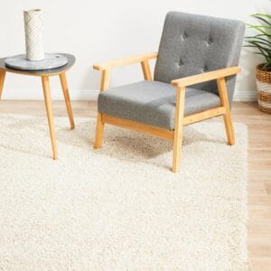 Cream Shag Pile Rug
