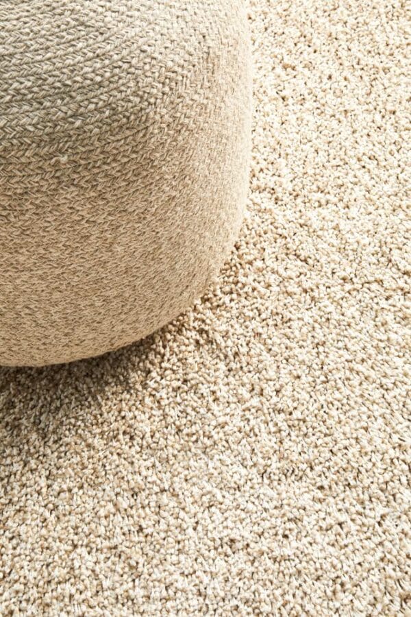 Cream Shag Pile Rug Top View