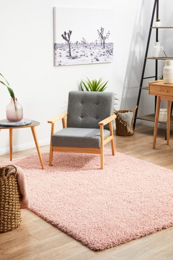Pink Shag Pile Rug