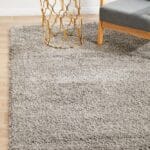 Silver Shag Pile Rug