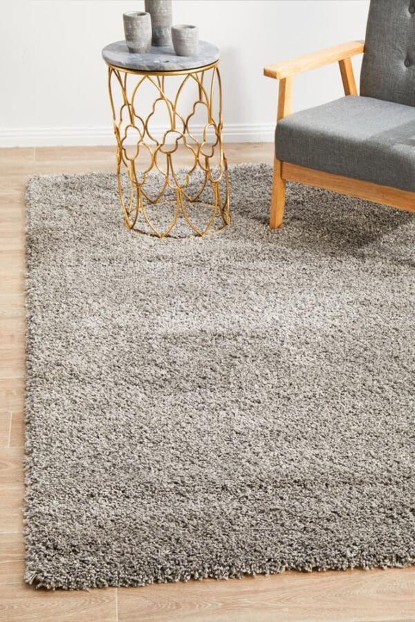 Silver Shag Pile Rug Silver Shag Pile Rug