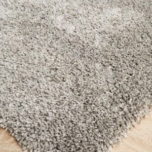 Silver Shag Pile Rug