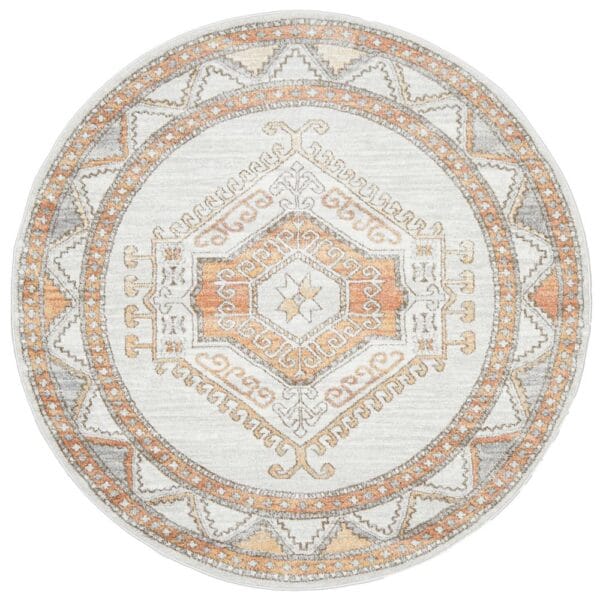 Caitlan Natural Rug Circle Pattern