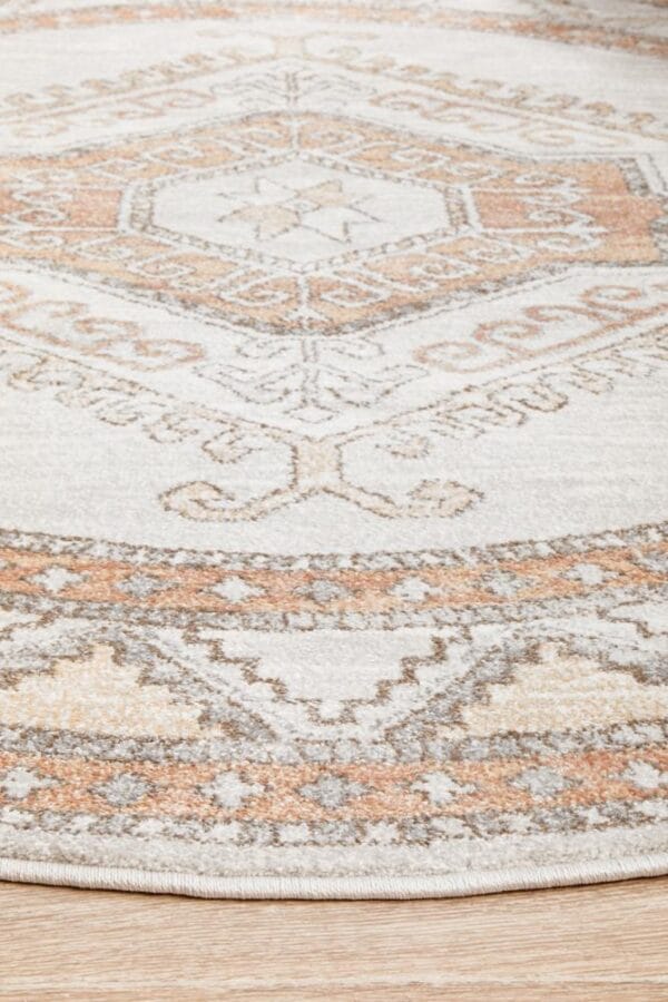 Caitlan Natural Rug Round Pattern