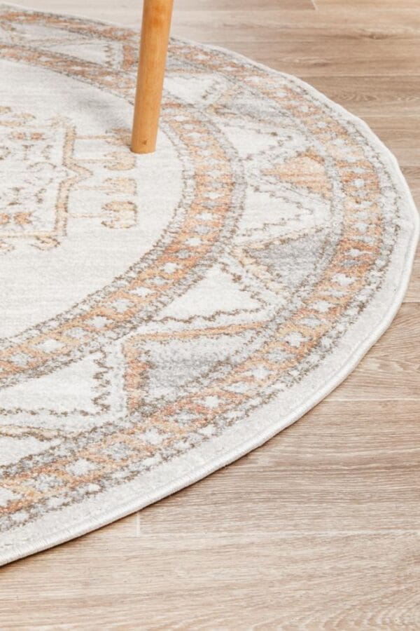 Caitlan Natural Rug Round Design Rug