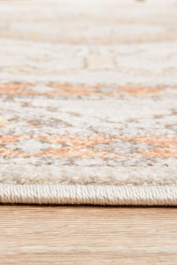 Caitlan Natural Rug Circle Edge Design