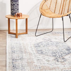 Stonewashed Blue Centre Rug
