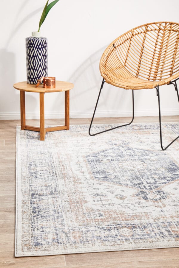 Stonewashed Blue Centre Rug