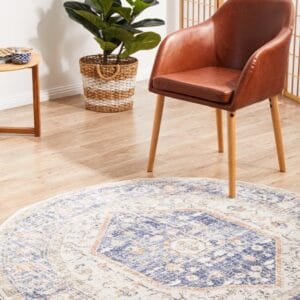 Stonewashed Blue Centre Rug