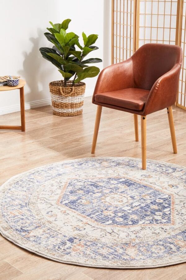 Stonewashed Blue Centre Rug