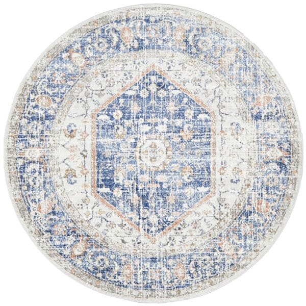 Stonewashed Blue Centre Rug