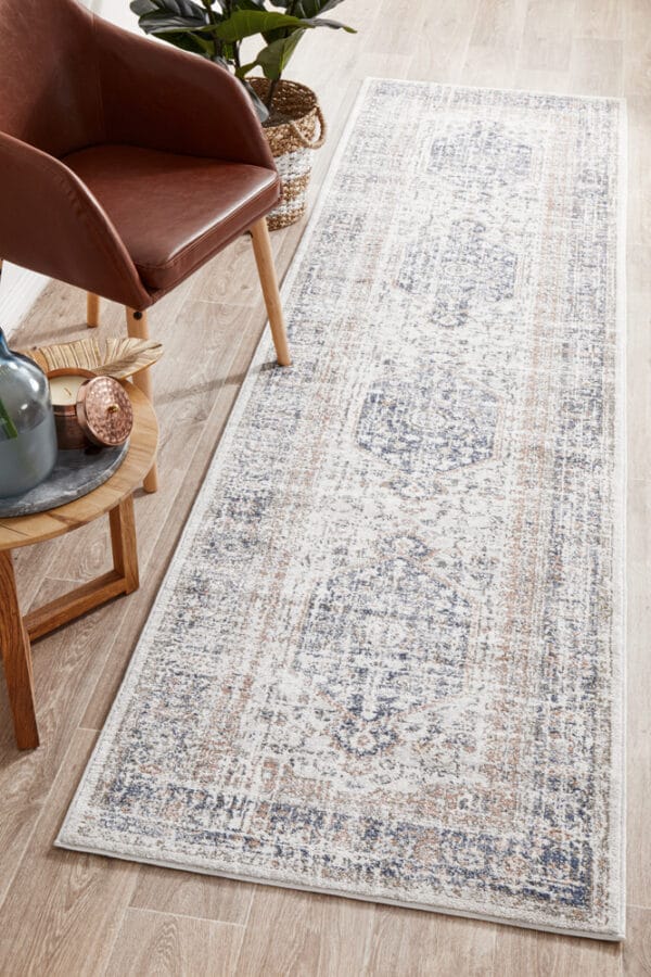 Stonewashed Blue Centre Rug