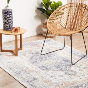 Stonewashed Blue Centre Rug