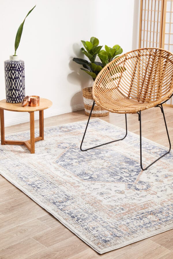 Stonewashed Blue Centre Rug